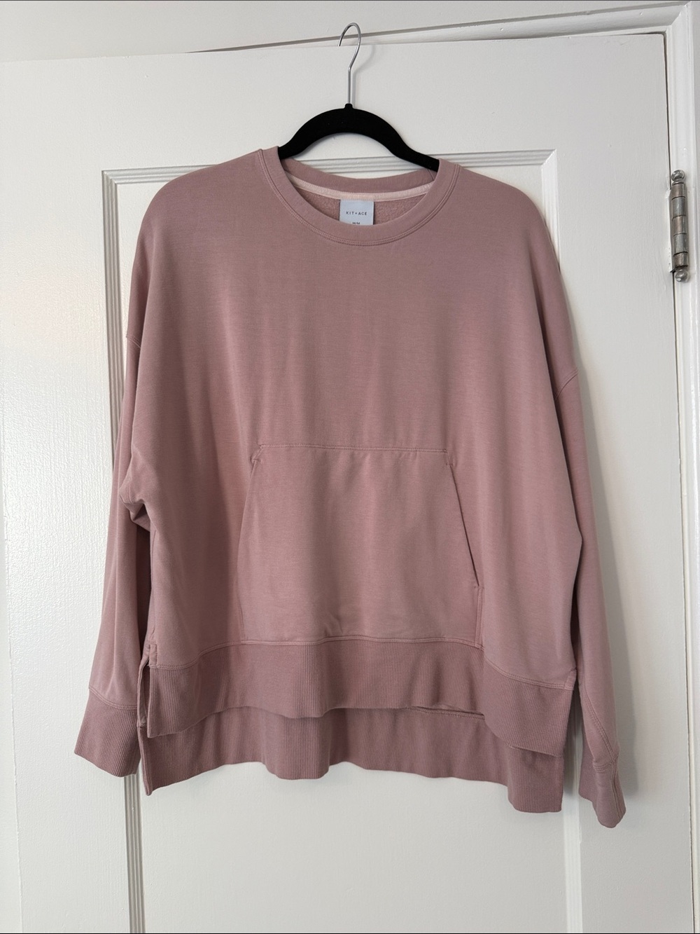 Kit and Ace Dusty Pink Oversized Pullover Sweatshirt